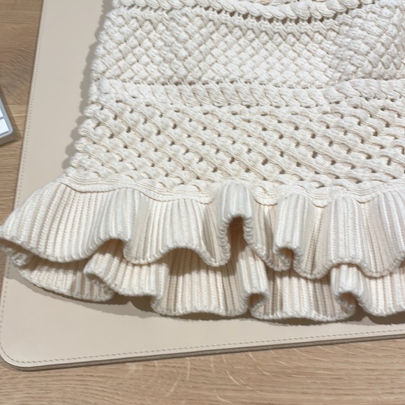 Red Valentino, extra large sleeveless net, peplum knee length dress - Picture 4 of 9